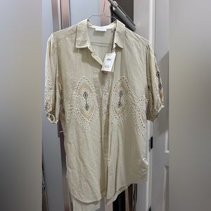 7 For All Mankind Embroidered Blouse - NWT